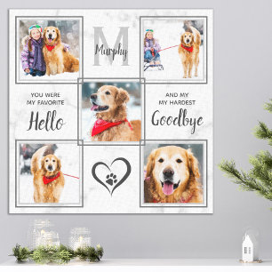 Impressão Em Tela Colagem de Fotografias Personalizada Exclusiva Pet