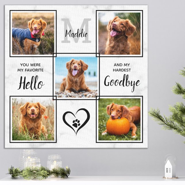Impressão Em Tela Colagem de Fotografias Personalizada Pet Memorial  (Criador carregado)