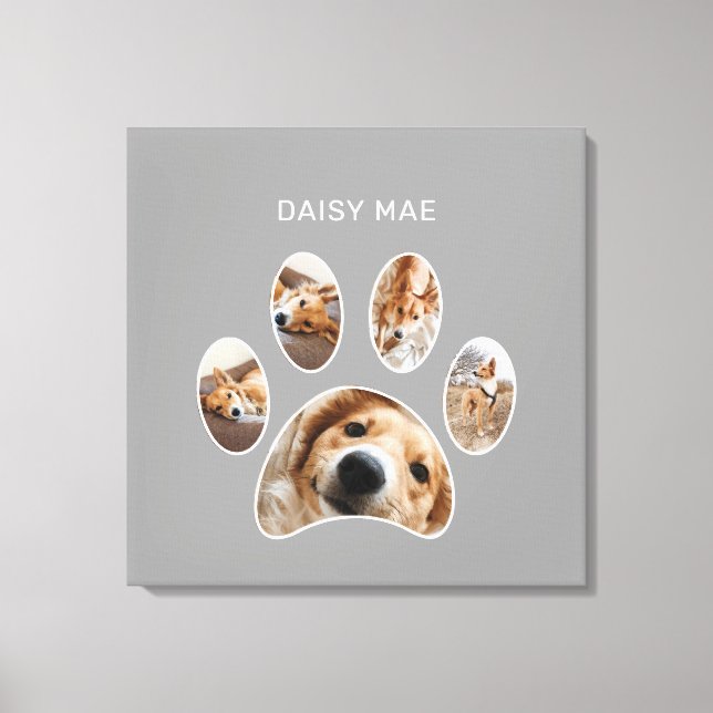 Impressão Em Tela Colagem de Fotografias Personalizadas do Nome de P (Frente)