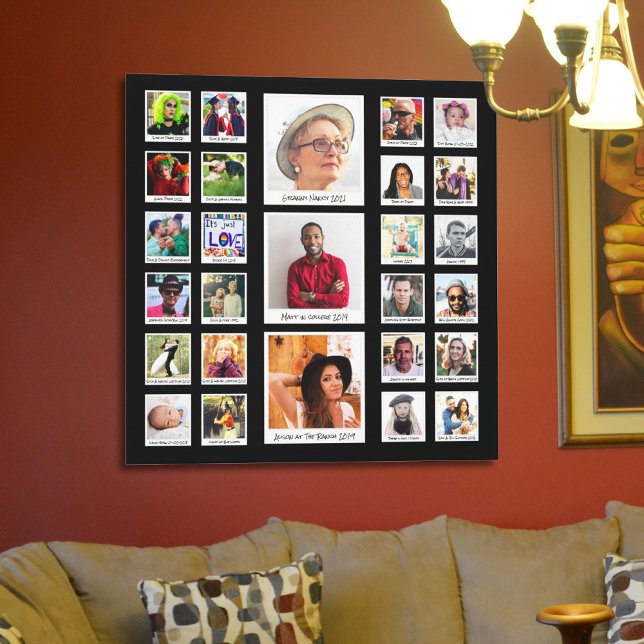 Impressão Em Tela Colagem de Fotos da Família Birthday (Criador carregado)