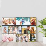 Impressão Em Tela Colagem de Fotos da Família de Estilos de Masonari<br><div class="desc">Crie sua própria colagem de fotos no estilo alvenaria em uma canvas preta. O modelo de foto está pronto para que você exiba 9 fotos da sua família favorita. Suas fotos serão exibidas automaticamente em uma grade de alvenaria, com 2 paisagens e 1 retrato em cada uma das 3 linhas....</div>