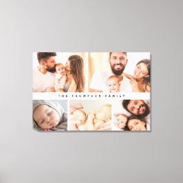 Impressão Em Tela Colagem de Fotos da Família Moderna Simples person