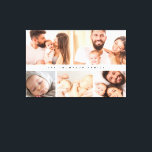 Impressão Em Tela Colagem de Fotos da Família Moderna Simples person<br><div class="desc">Crie uma exibição emocionante de memórias familiares com esta Canvas personalizada de colagem de fotos da família Simples Moderna. Apresentando um design moderno e elegante que mostra suas fotos favoritas da família, esta Canvas adiciona um toque pessoal a qualquer sala. O layout da colagem permite destacar vários momentos prezados, e...</div>