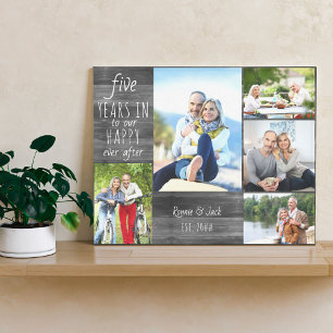 Impressão Em Tela Colagem de Fotos de Aniversário de Casamento com V