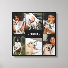 Impressão Em Tela Colagem de Fotos de Cachorro Personalizada