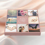 Impressão Em Tela Colagem de Fotos de Casamento de Ampersand, Rosa-R<br><div class="desc">Colagem de Fotos de Casamento de Ampersand Elegante Moderno</div>