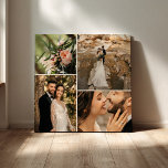Impressão Em Tela Colagem de Fotos de Família de Casamento Elegante<br><div class="desc">Faça a sua própria impressão em tela com esta arte de parede de colagem de fotos de família de casamento minimalista e elegante. Personalize com 4 fotos favoritas da sua celebração e faça desta uma peça de arte de parede prezada por muitos anos.</div>