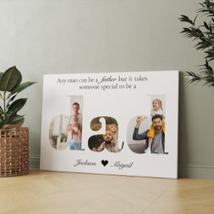 Impressão Em Tela Colagem De Fotos De pai, Presente De Aniversário P
