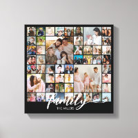 Colagem de Fotos de Retrato Personalizado da Famíl