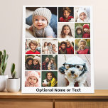 Impressão Em Tela Colagem de Fotos do Instagram - Até 14 fotos rosa<br><div class="desc">Um design com fundo colorido. Use até catorze fotos quadradas para criar um presente exclusivo e pessoal. Se precisar ajustar as fotos,  clique na ferramenta personalizar para fazer alterações.</div>