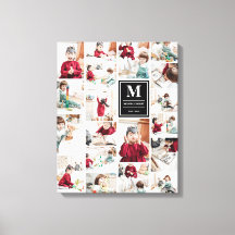 Colagem de Fotos do Monograma Preto 19 Imagens