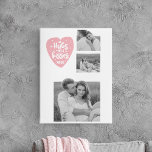 Impressão Em Tela Colagem de fotos e abraços do Casal e beijos do co<br><div class="desc">Colagem de fotos e abraços do Casal e beijos do coração PInk</div>