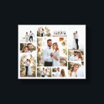Impressão Em Tela Colagem de fotos mínima elegante e simples<br><div class="desc">Colagem de fotos mínima elegante,  simples linhas limpas,  impressão de presente da família.</div>