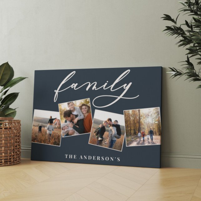 Impressão Em Tela Colagem de fotos mínima elegante moderna personali (Criador carregado)