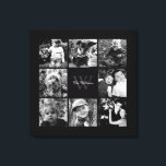 Impressão Em Tela Colagem de Fotos Monograma de Quadro Preto<br><div class="desc">Adicione as fotos da sua família,  monograma ou qualquer texto de sua escolha.</div>