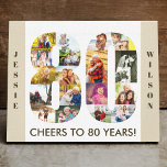Impressão Em Tela Colagem de Fotos Número 80 80 Neutro Aniversário<br><div class="desc">Crie seu próprio presente de aniversário de 80 exclusivo. Esta canvas inteligente é uma forma excelente de mostrar a sua colagem de fotos. O modelo está pronto para adicionar suas fotos favoritas, que aparecerão automaticamente na forma do número 80. Você também pode adicionar seu nome e ano de nascimento (ou...</div>