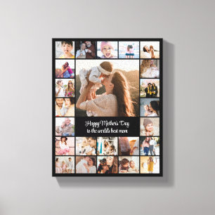 Impressão Em Tela Colagem de Fotos Personalizada 24 Imagens 8x10 16x