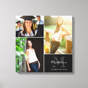Impressão Em Tela Colagem de Fotos Personalizada para Graduação em M