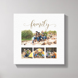 Impressão Em Tela Colagem de Fotos Personalizada para Quatro Familia