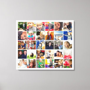 Impressão Em Tela Colagem de Fotos Personalizadas no Instagram