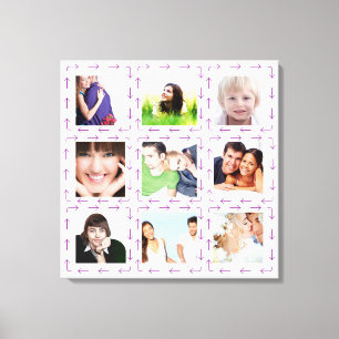 Impressão Em Tela Colagem de Fotos Personalizadas no Instagram