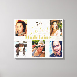 Impressão Em Tela Colagem de Fotos Rustic Simple 50 Fabuloso