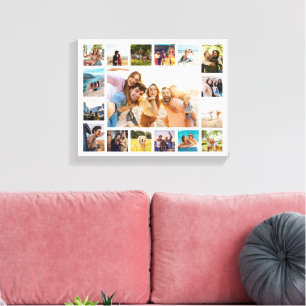 Impressão Em Tela Colagem de Fotos Simples Moderna 17