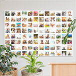 Impressão Em Tela Colagem de Fotos Simples Moderna Personalizada 96<br><div class="desc">Crie o seu próprio poster de colagem personalizada de fotos com 96 das suas fotos favoritas.</div>