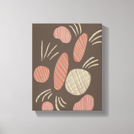 Impressão Em Tela Colagem de Pedras Orgânicas Boho