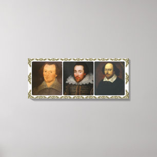 Impressão Em Tela Colagem de Shakespeare em Tela Envolvida