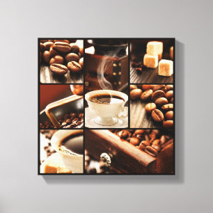 Impressão Em Tela Colagem do café