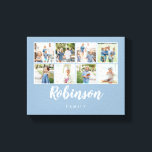 Impressão Em Tela Colagem Familiar de Fotos Monogramas 8 Azul Claro<br><div class="desc">Use suas fotos favoritas para fazer um espetáculo divertido para decorar sua casa.</div>