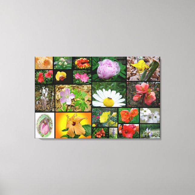 Impressão Em Tela Colagem Floral nº 2 (Frente)