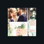 Impressão Em Tela Colagem Foto de Casamento<br><div class="desc">Impressão de Foto Collage de Casamento. 3 fotos. Coleção de casamento.</div>