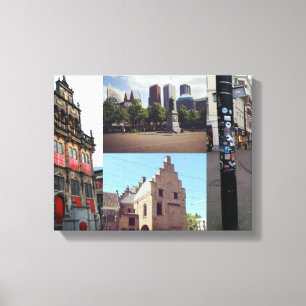 Impressão Em Tela Colagem fotográfica de Haia 1