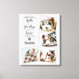 Impressão Em Tela Colagem Fotográfica do Memorial do Cão Pet Marble 