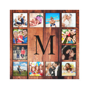 Impressão Em Tela Colagem Fotográfica Personalizada da Família Madei