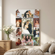 Colagem Personalizada de 11 Fotos de Casamento em 