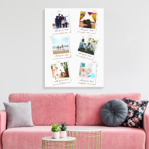 Impressão Em Tela Colagem Personalizada de Fotografias da Família 6