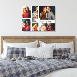 Impressão Em Tela Colagem Personalizada de Fotografias do Dia de as 