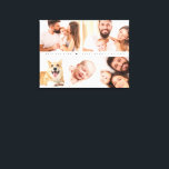 Impressão Em Tela Colagem Personalizada de Fotografias do Melhor Pai<br><div class="desc">Comemore um primeiro Dia de os pais especial com a nossa "Simple Cute Best Pai Ever Heart Family Custom Photo Collage alargada canvas". Esta charmosa canvas esticada apresenta uma colagem das suas fotos favoritas, fazer-a como uma única e sincera marca de seleção. Perfeito para mostrar memórias queridas, esse dom personalizado...</div>