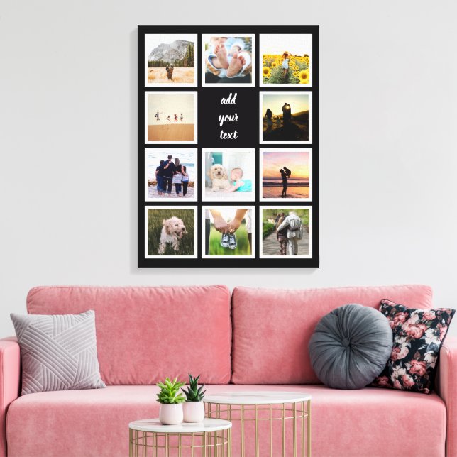 Impressão Em Tela Colagem Personalizada de Fotos 11 Família Personal (Insitu(Sala de estar))