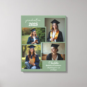 Impressão Em Tela Colagem Personalizada de Fotos de Graduação