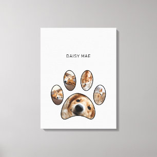 Impressão Em Tela Colagem Personalizada de Fotos de Pet de Impressã