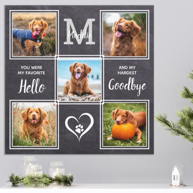 Impressão Em Tela Colagem Personalizada de Fotos de Pet Memorial Pet (Criador carregado)