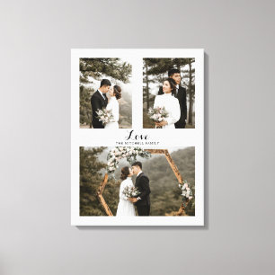 Impressão Em Tela Colagem Personalizada de Fotos do Script de Amor d