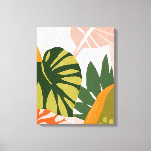 Impressão Em Tela Colagem Selva I (Frente)