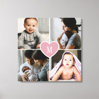 Colar de Fotos da Família com Monograma Personaliz