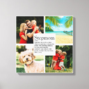 Impressão Em Tela Colar de Fotos Personalizado para Madrasta Definiç