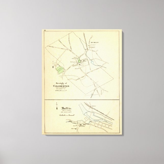 Impressão Em Tela Colchester, Báltico (Frente)